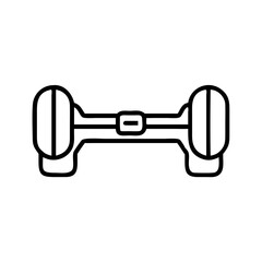 hoverboard icon, vehicle line art, vehicle vector - simple black line art icon of hoverboard perfect for logos, and vehicle-themed designs.