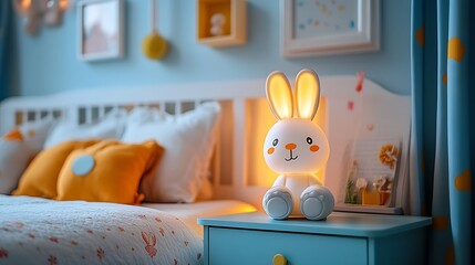 Cartoon animalshaped table lamp soft LED lighting styled colorful nightstand playful kid room