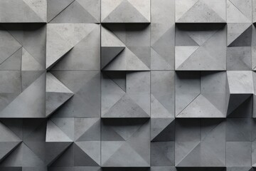 Obraz premium Futuristic gray scale monochrome concrete color abstract geometric pattern background wallpaper decoration texture