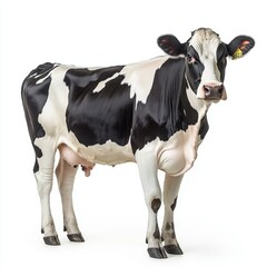 Isolated Cow Illustration: Agriculture, Dairy Industry, Livestock Farming, Animal Husbandry