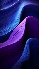 Obraz premium Digital technology blue and purple abstract wave poster background