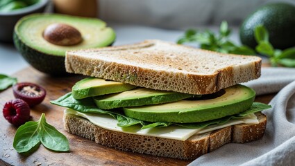 Delicious Avocado Sandwich: A Perfect Healthy Snack Packed with Flavor and Nutritional Goodness