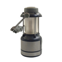 Photo of a portable camping lantern with a classic cylindrical design. © Antonios