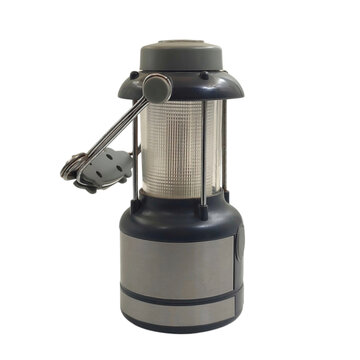 Photo of a portable camping lantern with a classic cylindrical design.