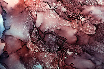 art background of stains in red and blue colors