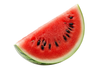 slice fresh watermelon isolated on transparent or white background, png cutout