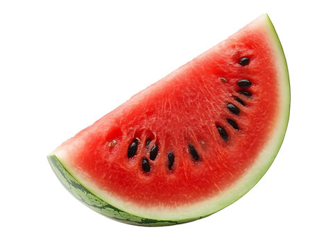 slice fresh watermelon isolated on transparent or white background, png cutout