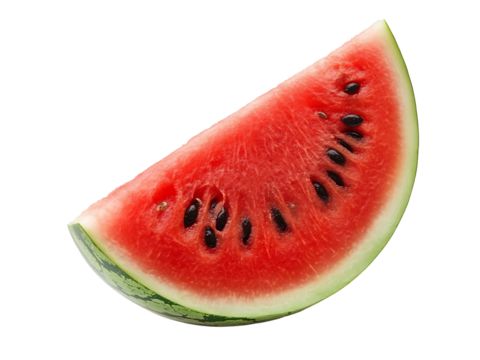 slice fresh watermelon isolated on transparent or white background, png cutout
