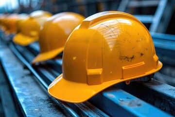 Construction Safety Gear Job Site Photography Industrial Environment Close-Up Protection