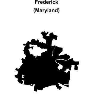 Frederick (Maryland) blank outline map