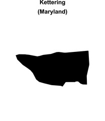 Kettering (Maryland) blank outline map