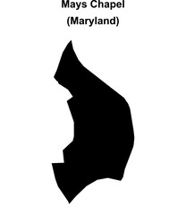 Mays Chapel (Maryland) blank outline map