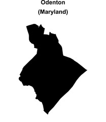 Odenton (Maryland) blank outline map