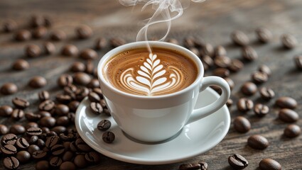 Cup of Coffee, Representing Comfort, Warmth, and the Perfect Start to a Productive Day