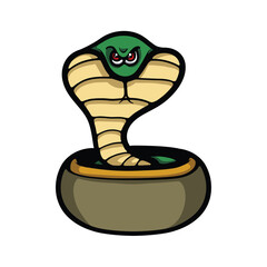 Fototapeta premium Cobra cartoon vector illustration