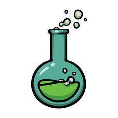 Chemical tube cartoon vector illustration