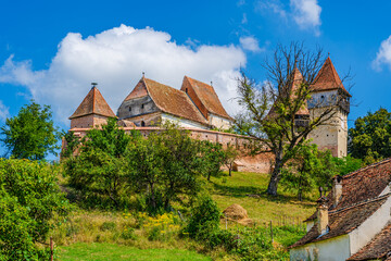Fototapeta premium Alma Vii Saxon evanghelical fortified church, Sibiu county, Transylvania, Romania