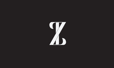ZI, IZ , I , Z , Abstract Letters Logo Monogram	