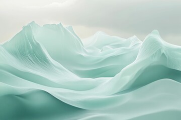 Obraz premium Soft, undulating, pale green landscape; ethereal texture.