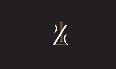 ZI, IZ , I , Z , Abstract Letters Logo Monogram	