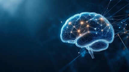 Futuristic Neural Network Brain with Glowing Connections 6