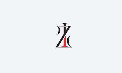 ZI, IZ , I , Z , Abstract Letters Logo Monogram	