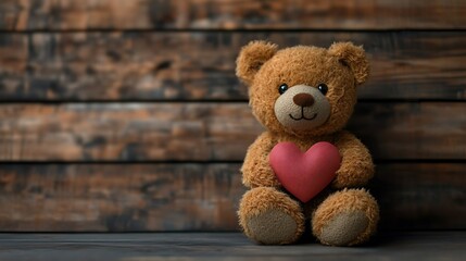  Teddy Bear Holding a Heart for Valentine Day