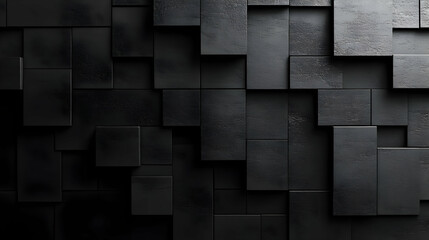 Black Abstract Cubes: Texture, Design, Background