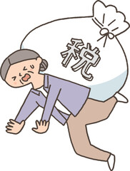 重い税金に苦しむシニア女性