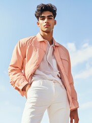 Young people with causal outfit