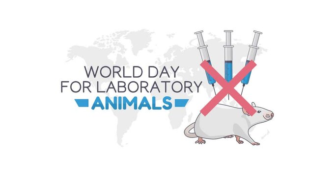 world day for laboratory animals motion video, ideal for world day for laboratory animals celebration