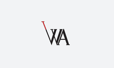 WA, AW , A , W , Abstract Letters Logo Monogram