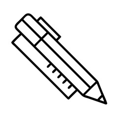 stationery icon, office line art, office vector - simple black line art icon of stationery perfect for logos, and office-themed designs.