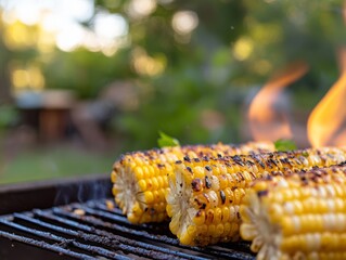 Grilled Corn on the BBQ for Outdoor Cooking