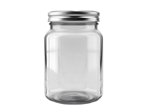 empty stoples isolated on transparent background or white background, png glass jar cutout