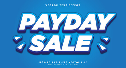 Payday sale 3d editable text effect Template Suitable for sale banner
