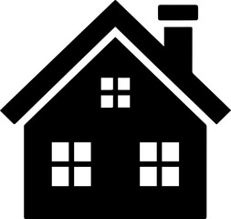 House Icon in Black Silhouettes