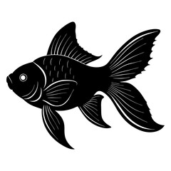 Goldfish Silhouette vector illustration