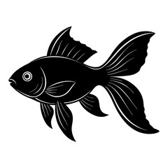Goldfish Silhouette vector illustration