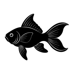 Goldfish Silhouette vector illustration