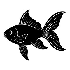 Goldfish Silhouette vector illustration