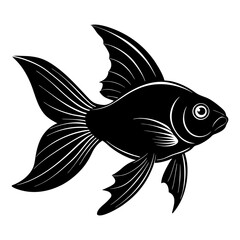 Goldfish Silhouette vector illustration