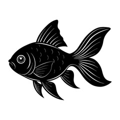 Goldfish Silhouette vector illustration