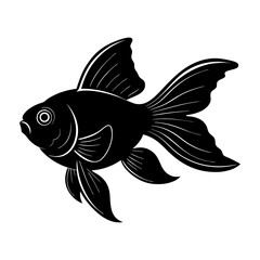 Goldfish Silhouette vector illustration