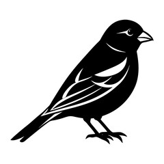 Goldfinch Silhouette vector illustration