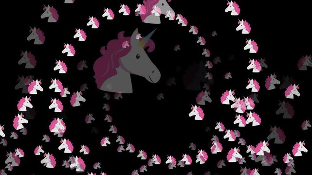 unicorn, emoji, animated, magical, creature, fantasy, rainbow, horn, mystical, animal, cute, fantasy creature, mythical, sparkle, animation, icon, symbol, motion, movement, colorful, fairy tale, fanta