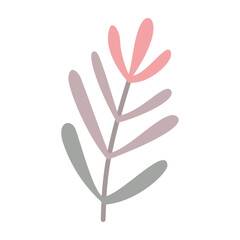 Abstract cute leaves colored. In pastel colors,