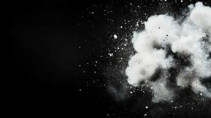 Captivating dust swirl emerging from a dark backdrop