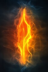 Fototapeta premium Abstract Background, Brightly Colored Stream Of Energy Resembling Fire, Waves And Sound Patterns
