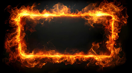 Fiery Frame: Blazing Border of Heat and Light